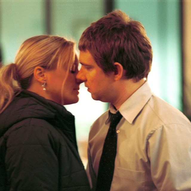 Article thumbnail: TELEVISION PROGRAMME: The Office PICTURED:Dawn Tinsley ,played by Lucy Davies and Tim Canterbury ,by Martin Freeman Dawn and Tim.JPG